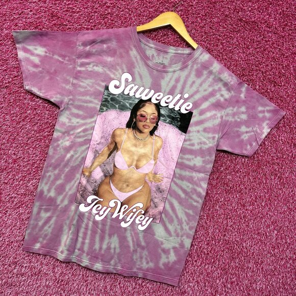 Saweetie Icy Wifey High Maintenance ICY GRL Rap Tie Dye L - Picture 3 of 4